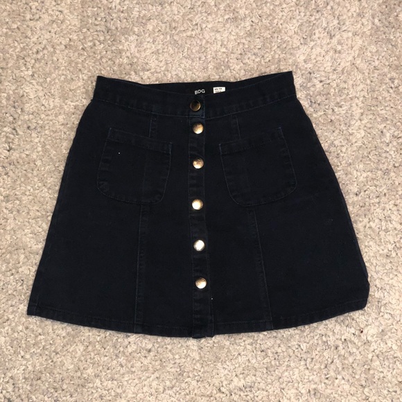 Urban Outfitters Denim Button-Front Mini Skirt - Picture 2 of 5